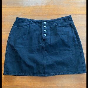 Forever21+ Black Denim Skirt
